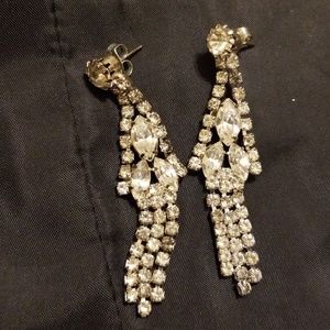 Rhinestone drop earrings